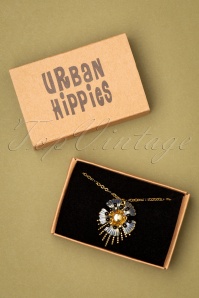 Urban Hippies - 70s Raio Necklace in Gold and Blue