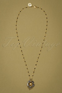 Urban Hippies - 70s Raio Necklace in Gold and Blue 2