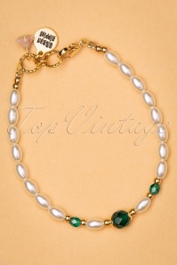 Urban Hippies - 50s Pearl Bracelet in Emerald