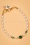 Pulsera de perlas de los años 50 en esmeralda