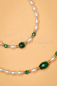 Urban Hippies - 50s Pearl Necklace in Emerald 3