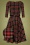 50s Givanna Check Swing Dress in Black and Red