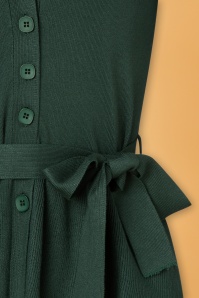 Collectif Clothing - 50s Flo Peplum Cardigan in Green 4