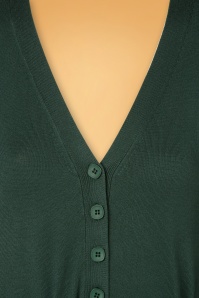 Collectif Clothing - 50s Flo Peplum Cardigan in Green 3