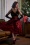 Miss Candyfloss 39309 Swing Dress Black Red Flower 20211202 020L