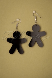 Collectif Clothing - 50s Gingerbread Man Earrings in Brown 3