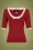 50s Freya Knitted Top in Wine and Ivory