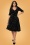 50er Delores Velvet Star Dress in Schwarz
