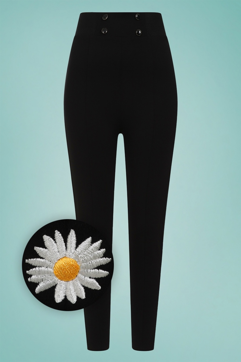 50s Cecile Daisy Trousers in Black