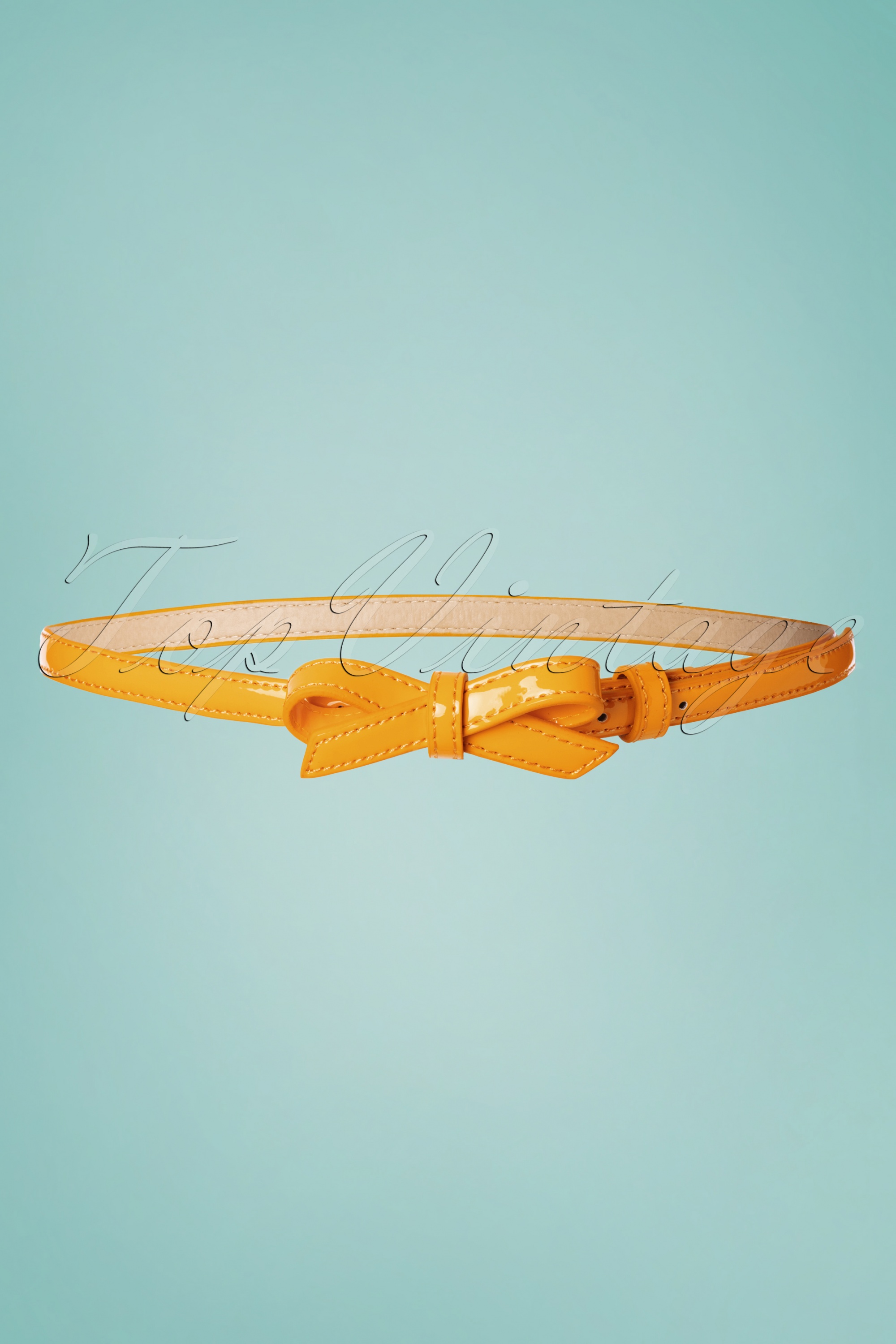 Banned Retro - Gold Rush lak strikriem in mosterd