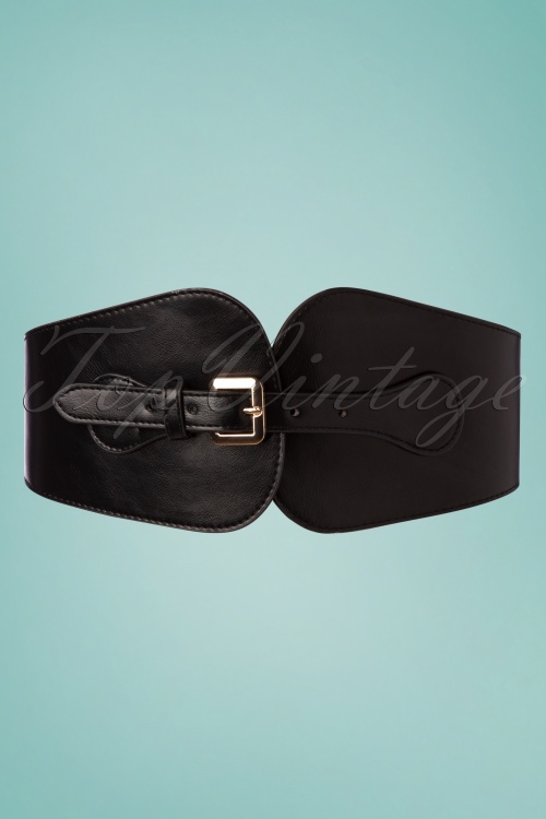 Collectif Clothing - 50s Antonia Cinch Belt in Black