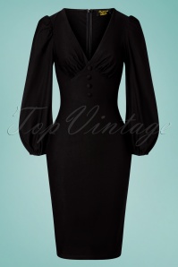 Rockin' Bettie - 50s Verona Wiggle Dress in Black