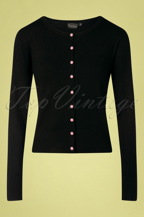 Vixen 40942 Dark floral emb cardigan Black 221221 001W