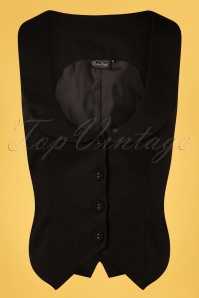 Vixen - 40s Tailored Suit Waistcoat in Black
