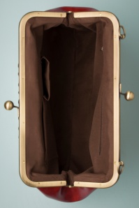 Kaytie - Vintage Frame Kisslock-Verschlusstasche in Burgund 4
