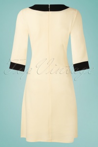 Vixen - 60s Celine Contrast Stripe Dress in Ivory 4