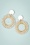 Glamfemme 50s Halo Earrings in Gold and Cream