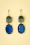 Glamfemme 50s Carol Earrings in Gold and Blue