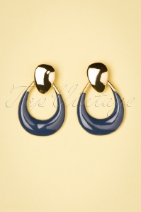 Day&Eve by Go Dutch Label - 50s Sienna Stud Earrings in Gold and Blue 3