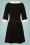 Vixen 40951 60s contrast stripe dress Black 221221 004W