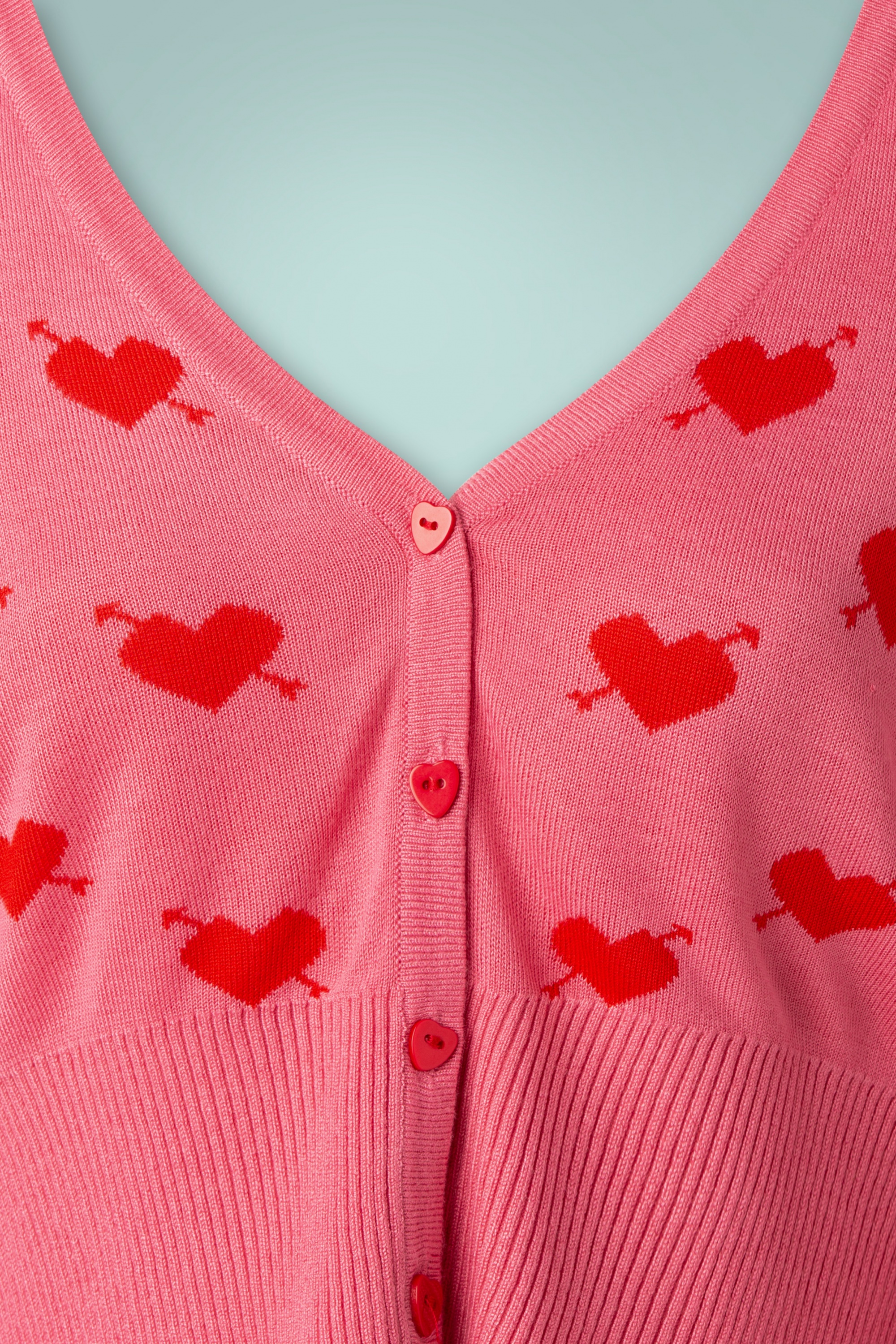 トップス mardi BLENDED CROPPED CARDIGAN HEART RACCOON BLENDED CROPPED CARDIGAN HEART LOGO_BLACK - MARDI