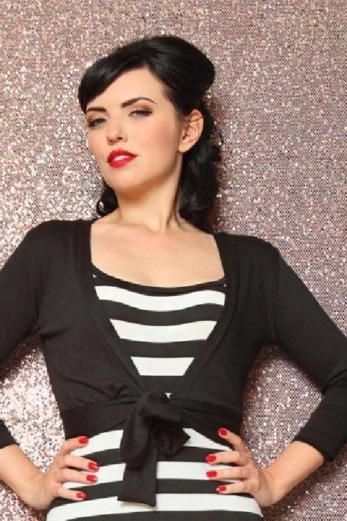  - 50s Sweet Sweater Bolero in Black