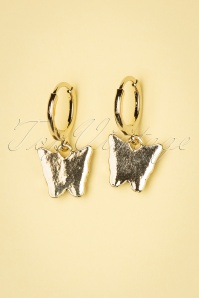 Day&Eve by Go Dutch Label - 50s Butterfly Earrings in Gold and Blue 4