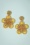 70er Bodi Beads Flower Ohrringe in Gelb