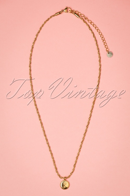 Day&Eve by Go Dutch Label - 50s Rosie Rose Necklace in Gold