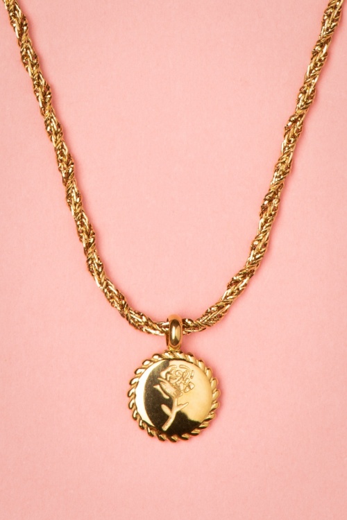 Day&Eve by Go Dutch Label - 50s Rosie Rose Necklace in Gold 3