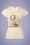 Rumble59 T-Shirt Marilyn Can Do It Années 50 en Blanc Cassé