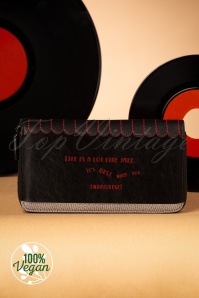 Vendula - 30s House of Jazz Large Ziparound Wallet in Black 4