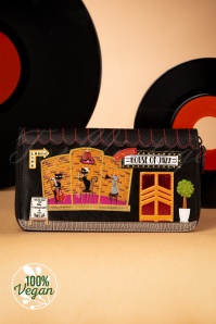 Vendula - 30s House of Jazz Large Ziparound Wallet in Black
