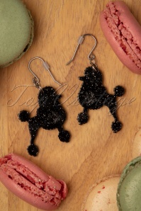 Erstwilder - Poodle Glitter Earrings in Black 2