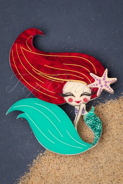 Daisy Jean - Coral the Mermaid Broche