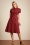 60er Olive Coco Kleid in Kirschen Rot 