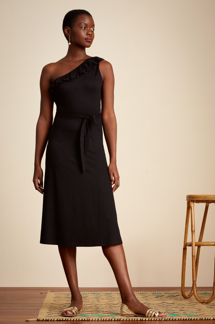 Robe Classique Andrea Annees 60 en Noir