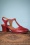 Zapatos de tacón con correa en T Finola de los años 50 en rojo