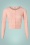 Mak Sweater 50s Nyla Cropped Cardigan in Blush Pink