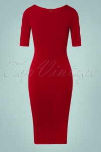 Vintage Chic for Topvintage - 50s Selene Pencil Dress in Red 2
