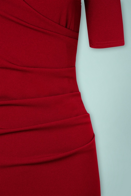 Vintage Chic for Topvintage - Selene Pencil Jurk in Rood 4