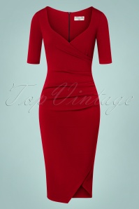 Vintage Chic for Topvintage - Selene Pencil Jurk in Rood