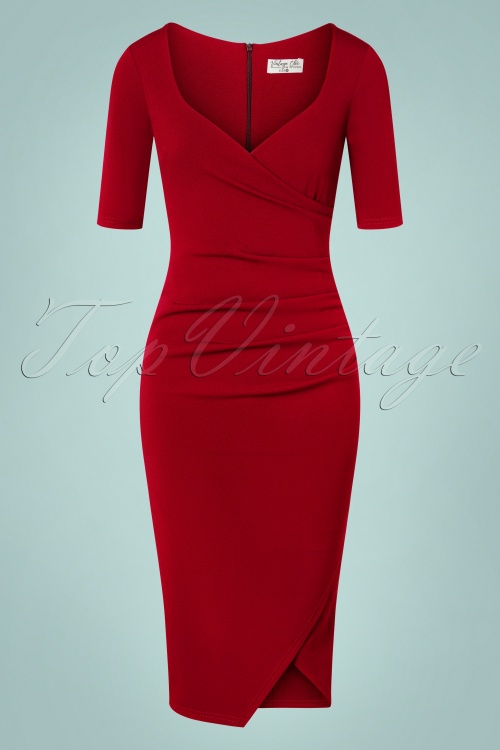 Vintage Chic for Topvintage - 50s Selene Pencil Dress in Red