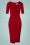 50er Selene Bleistift Kleid in Rot
