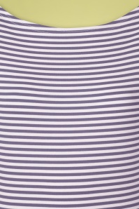 Banned Retro - Szizzle Stripe Top in Lavendel Lila 3