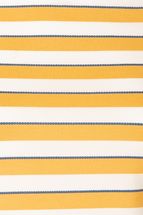 Banned Retro - 50s Kate Stripe Top in Yellow 3