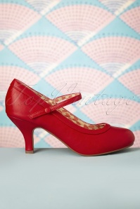 Bettie Page Shoes - Bettie Pumps Années 50 en Rouge