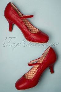 Bettie Page Shoes - 50s Bettie Pumps in Red 4