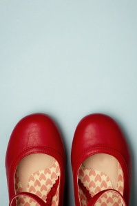 Bettie Page Shoes - Bettie-pumps in rood 2