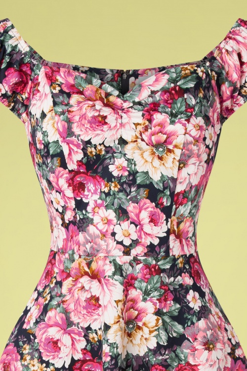 banned 41123 floral dress off shoulder 220120 007V